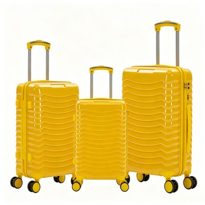 3pcs High Quality Travel Trolley 4 Wheels ABS+PC Luggage Trolley Suitcases Sets for Long-distance Travel