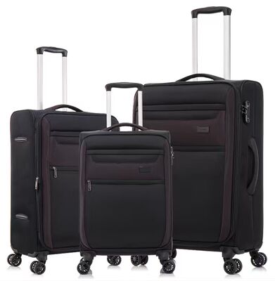 Good price 3 Pcs Custom Wholesale Travel Soft Suitcase High Quality Trolley Bag Fabric Luggage for Business online
