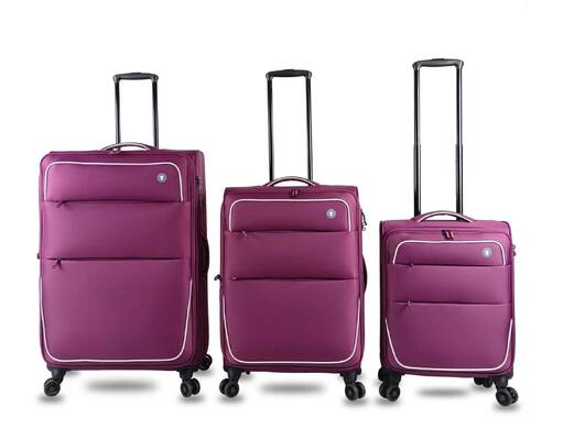 Good price 3Pcs Custom Wholesale Travel Soft Suitcase High Quality Trolley Bag Fabric Luggage for Business online