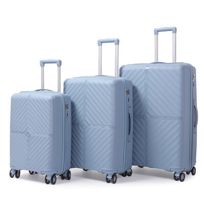 Good price 3pcs PP Luggage Set with 360° Double Wheels and TSA Lock for Long-Distance Travel online