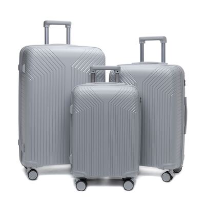Good price 3pcs PP Luggage Set with 360° Double Wheels and TSA Lock for Long-Distance Travel online