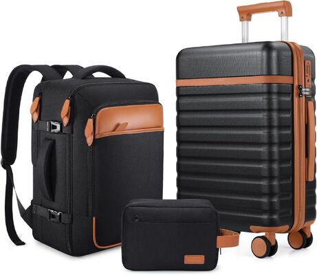 Good price 3pcs High Quality Travel Trolley 4 Wheels PC Luggage Trolley Suitcases  Sets for Long-distance Travel online