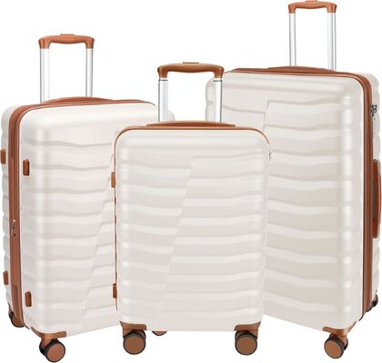 Good price 3pcs High Quality Travel Trolley 4 Wheels PC Luggage Trolley Suitcases  Sets for Long-distance Travel online