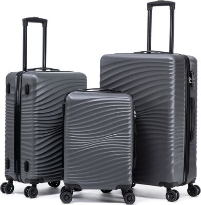 Good price 3pcs High Quality Travel Trolley 4 Wheels PC Luggage Trolley Suitcases  Sets for Long-distance Travel online