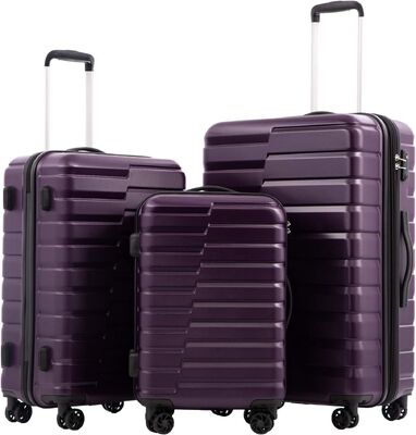 Good price 3pcs High Quality Travel Trolley 4 Wheels PC Luggage Trolley Suitcases  Sets for Long-distance Travel online