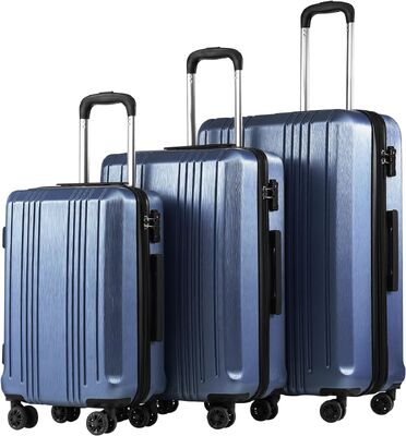 Good price 3pcs High Quality Travel Trolley 4 Wheels PC Luggage Trolley Suitcases  Sets for Long-distance Travel online