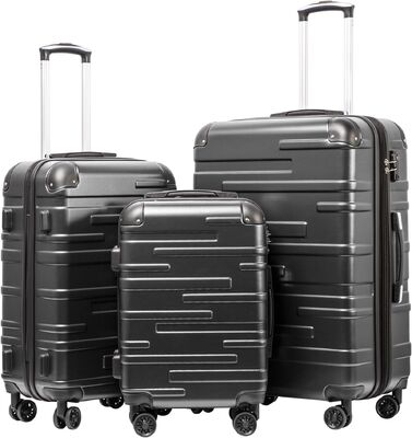 Good price 3pcs High Quality Travel Trolley 4 Wheels PC Luggage Trolley Suitcases  Sets for Long-distance Travel online