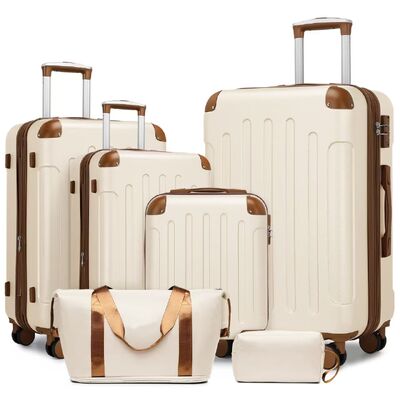Good price Unisex 6-Piece ABS Spinner Luggage Set Custom New Design Vintage 20/24/28 Inch Carry-On Boarding Travel Trolley Suitcase 360 online