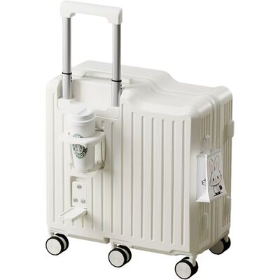 Good price Children's Small Sitting Suitcase Trolley case Portable Thickened Password Box Luggage With Cup Holder Hook online